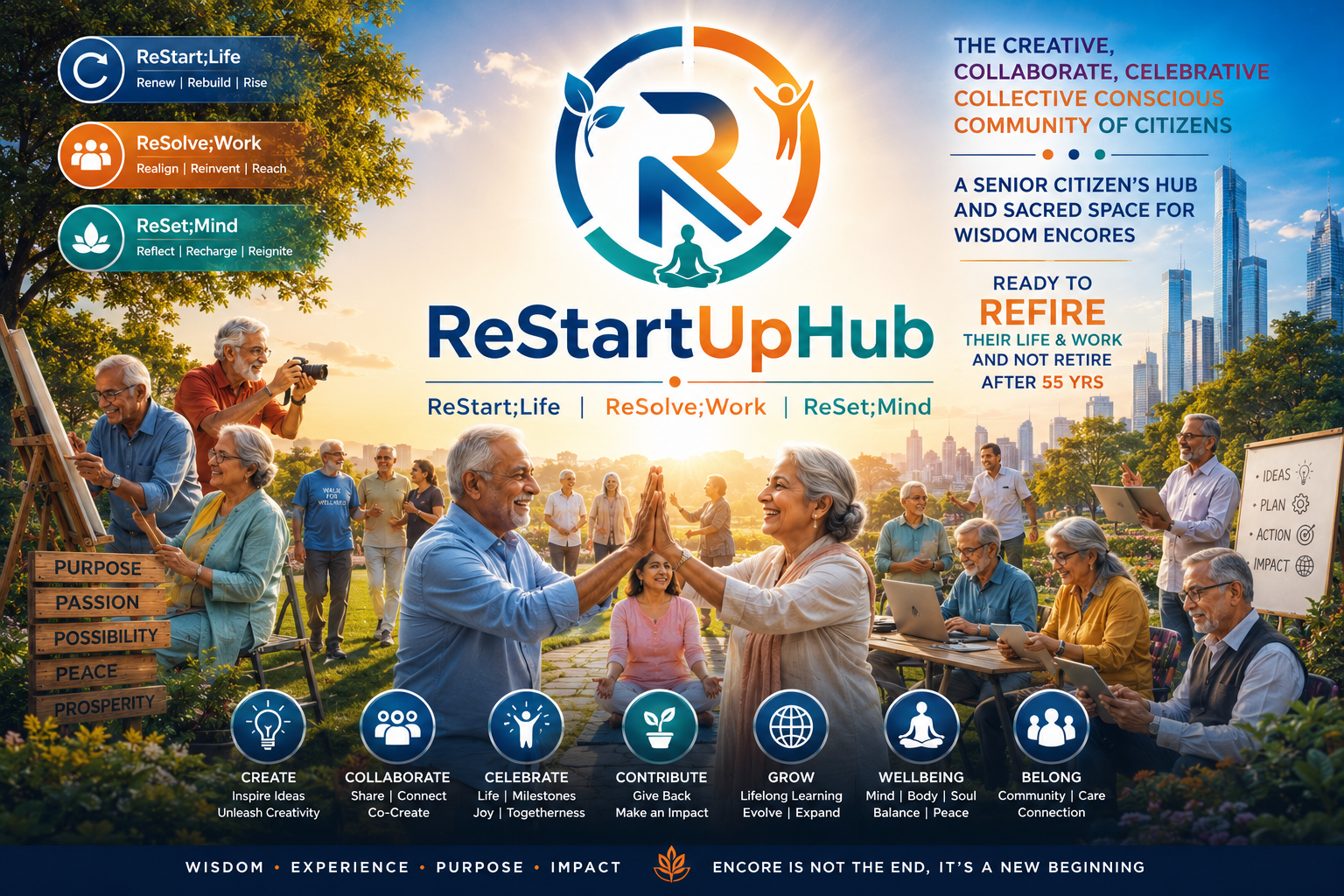 ReStartUpHub A Senior Community for Collective Growth, Success and Celebrations